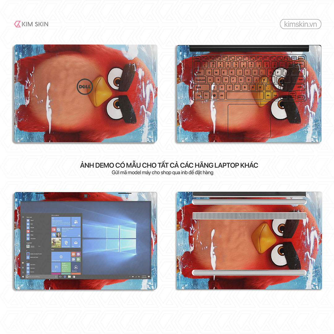 Amh 086 Miếng dán Laptop Angry Birds Amh 086