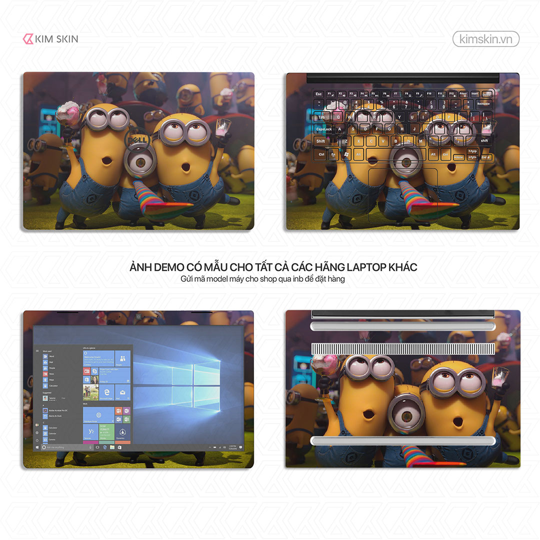Amh 105 Decal dán Laptop Minions Amh 105