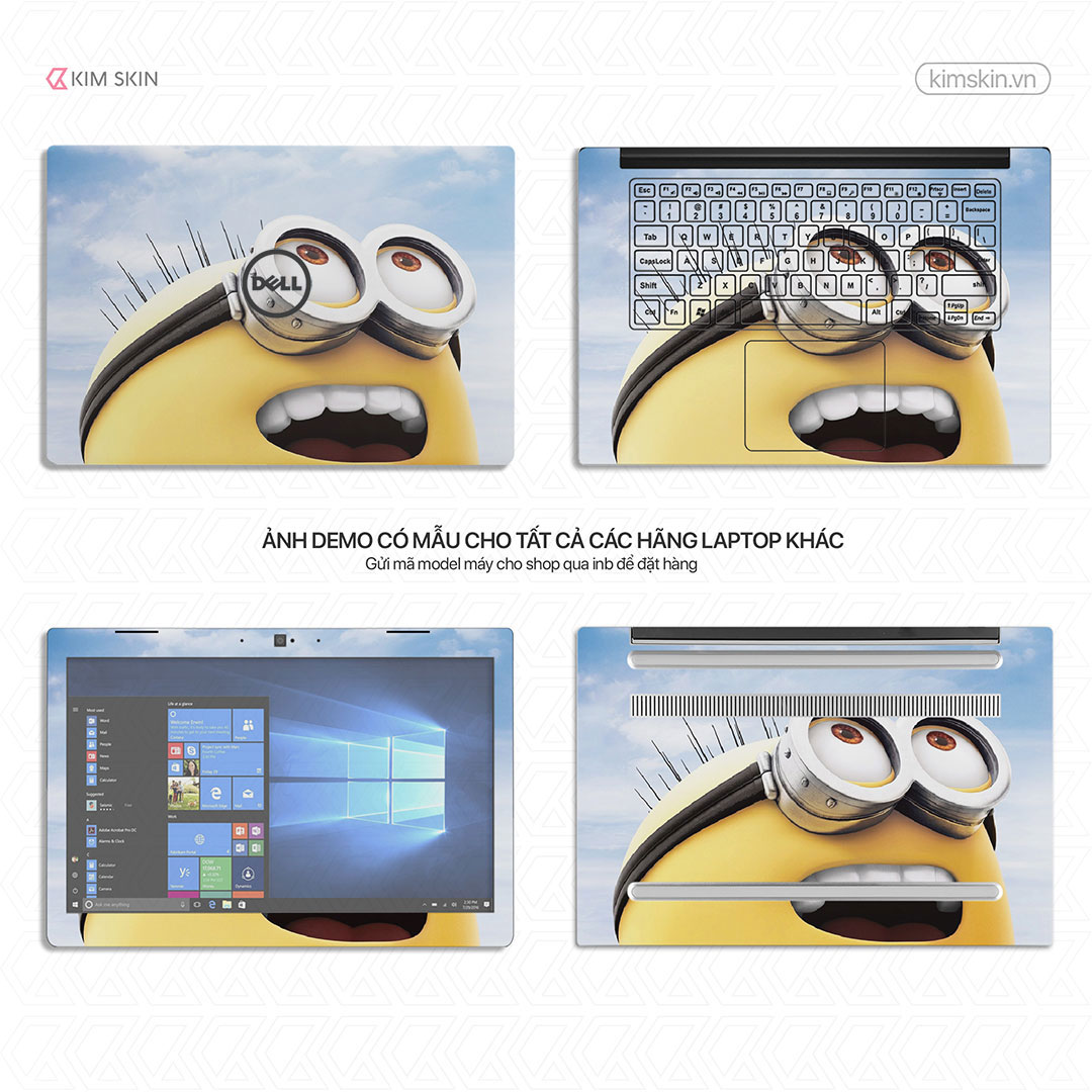 Amh 181 Dán decal Laptop Minions Amh 181