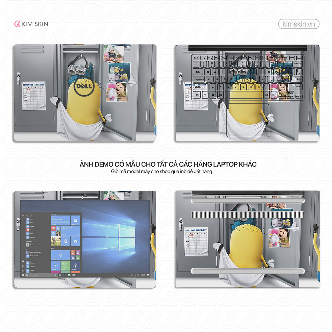 Amh 189 Decal Laptop Minions Amh 189