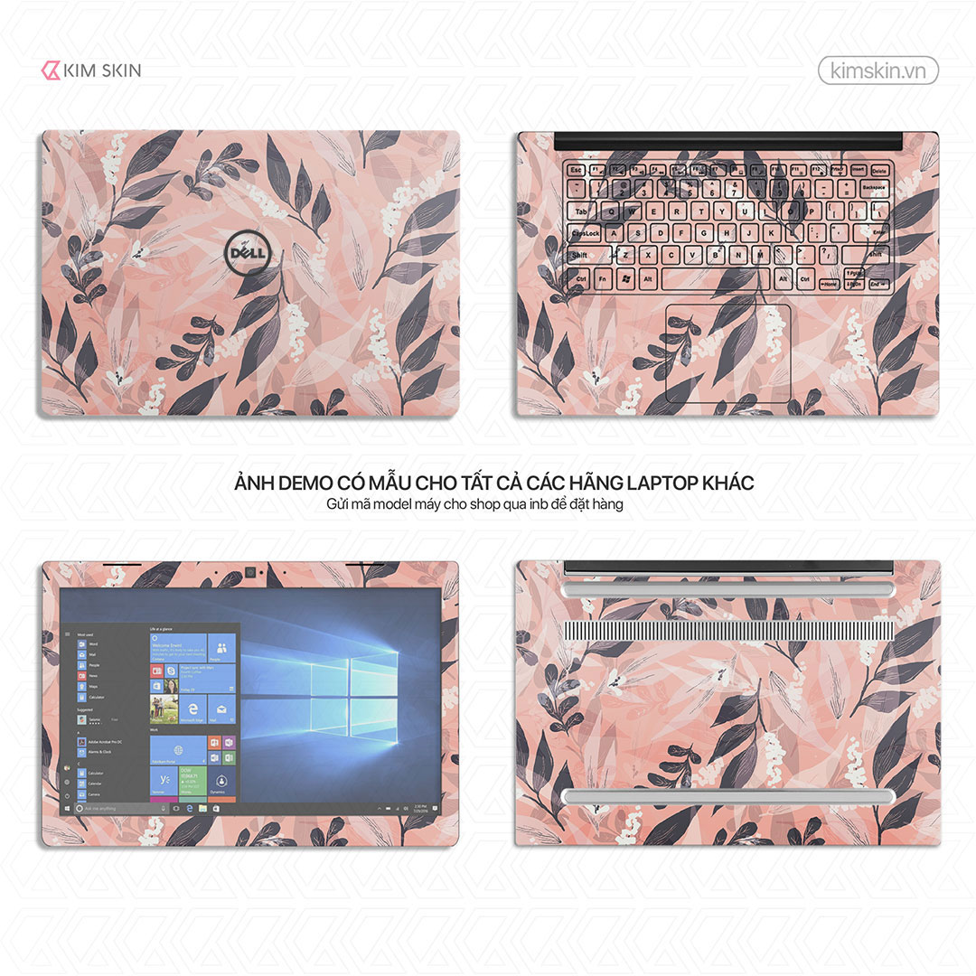Hlh 007 Skin Laptop hoa lá Hlh 007