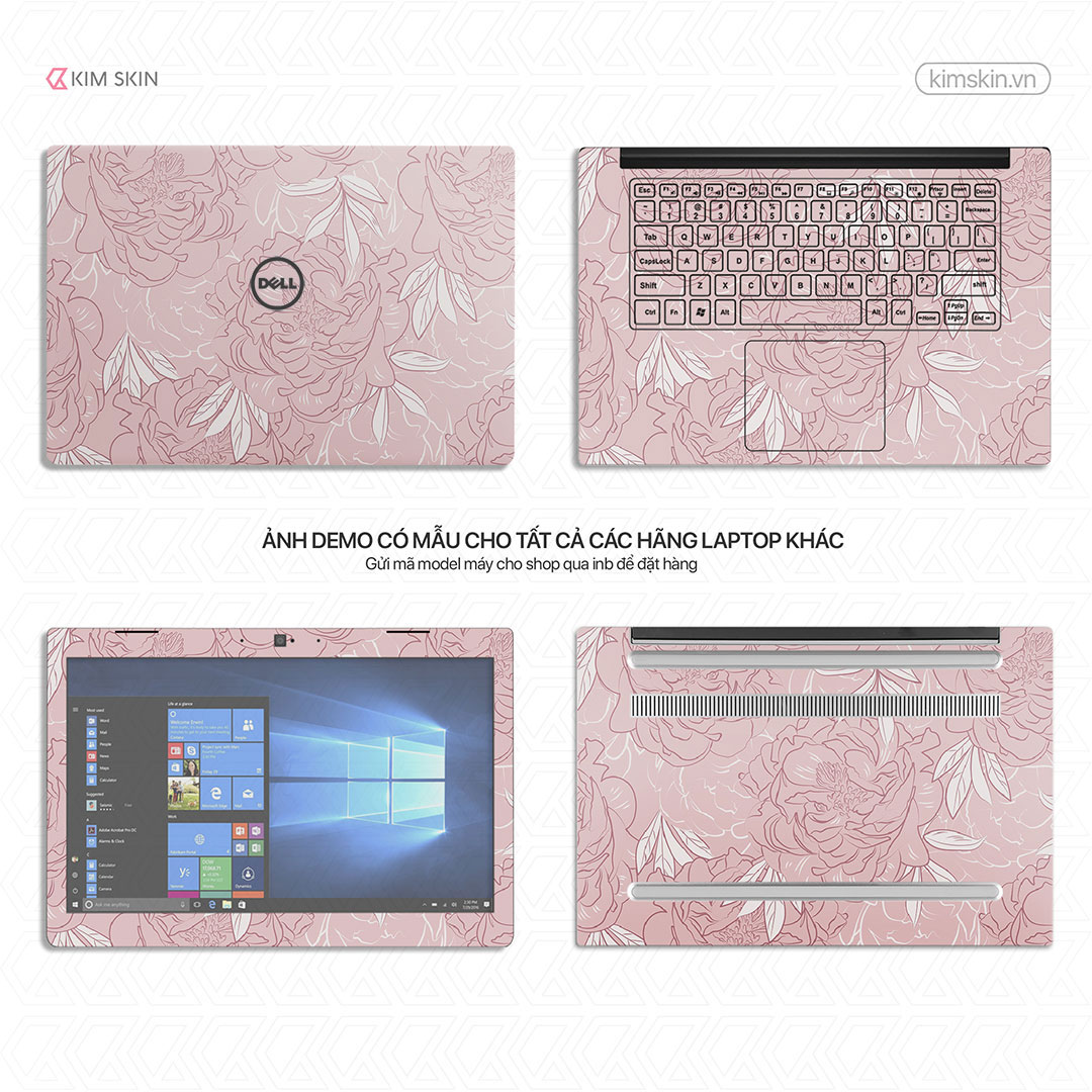 Hlh 010 Miếng dán Laptop hoa lá Hlh 010