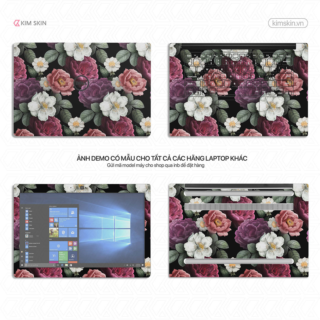 Hlh 013 Miếng dán Laptop hoa lá Hlh 013