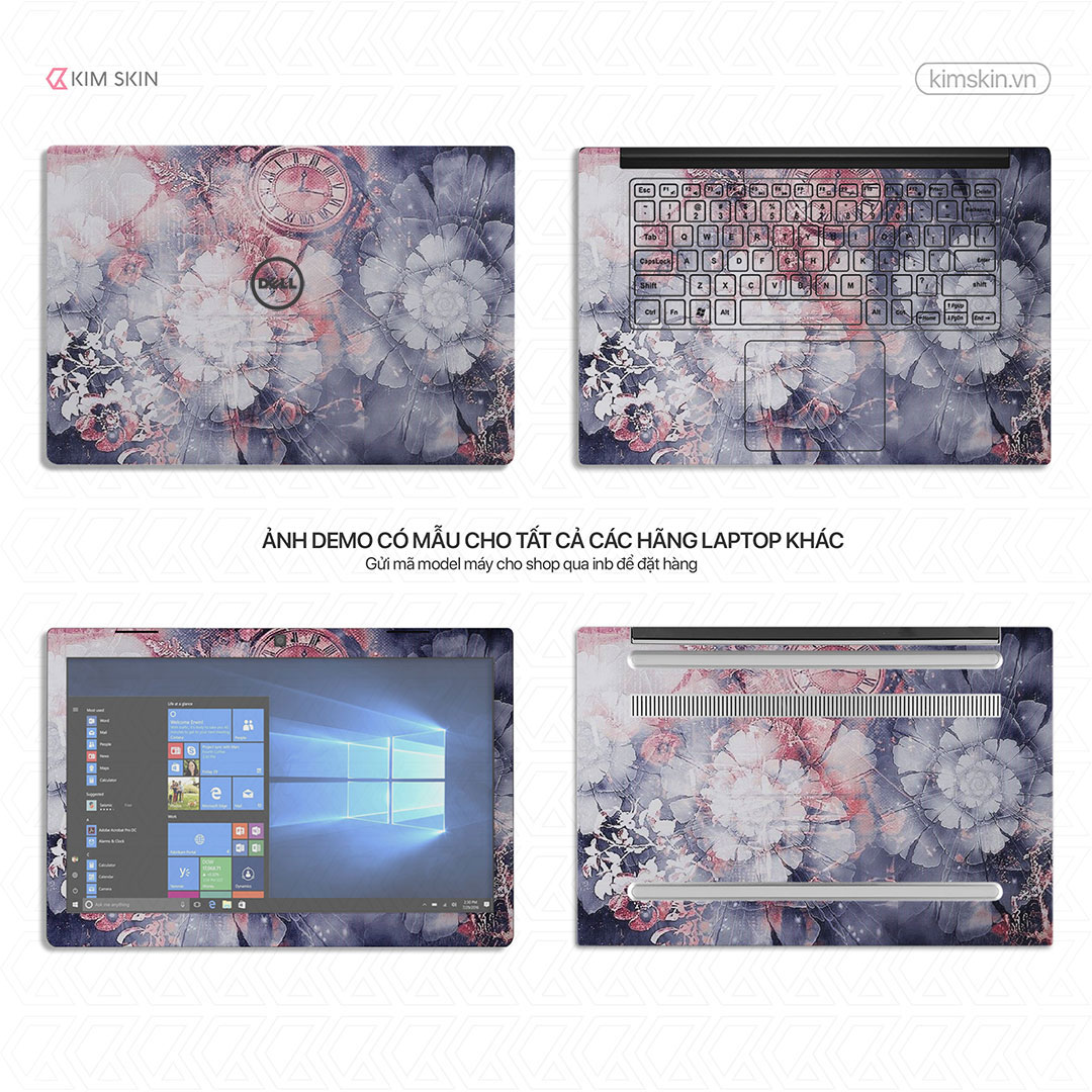 Hlh 016 Miếng dán Laptop hoa lá Hlh 016