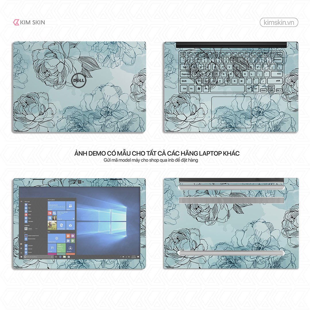Hlh 019 Miếng dán Laptop hoa lá Hlh 019
