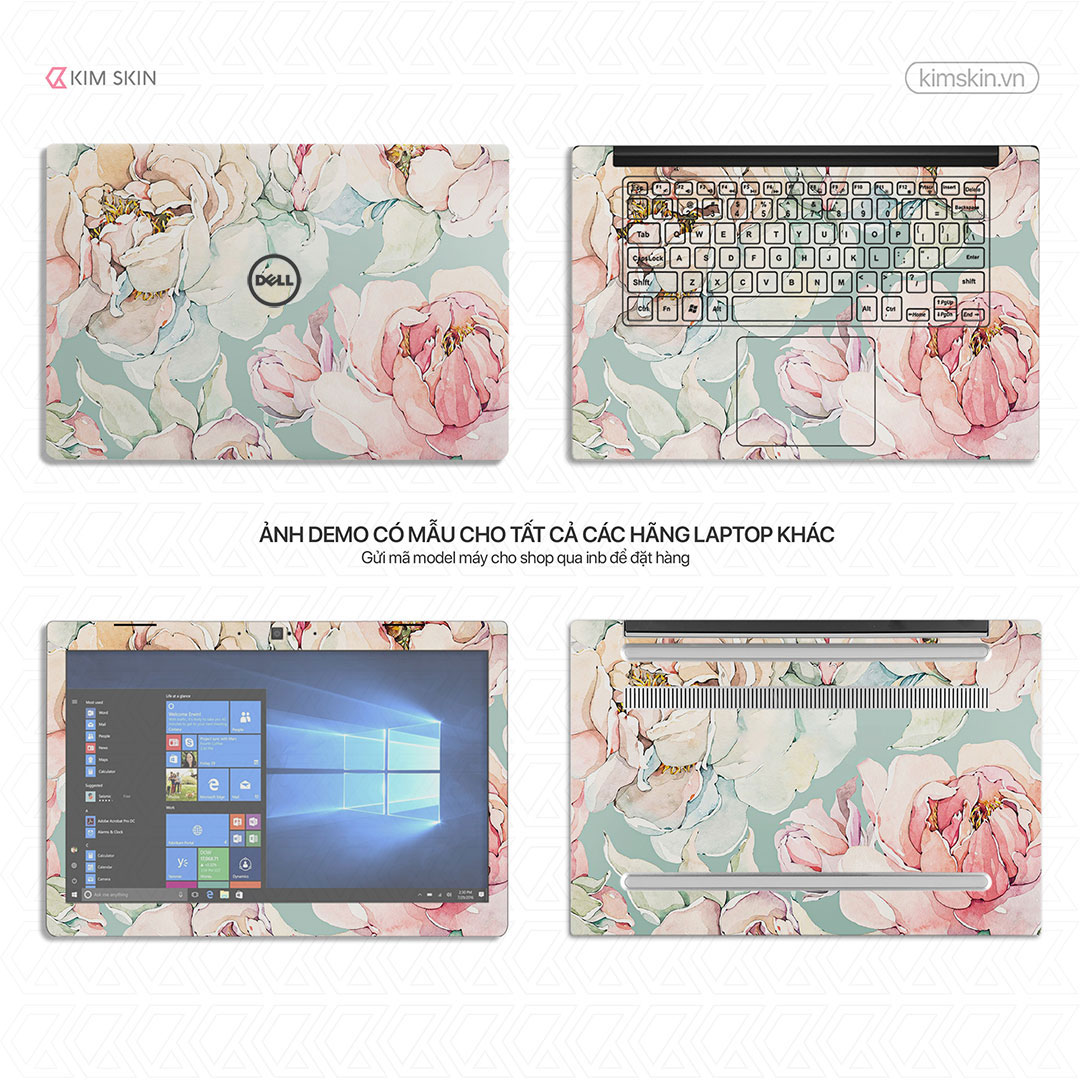 Hlh 020 Skin Laptop hoa lá Hlh 020