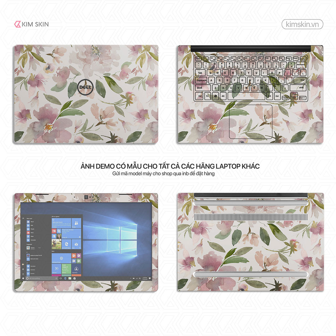 Hlh 022 Miếng dán Laptop hoa lá Hlh 022