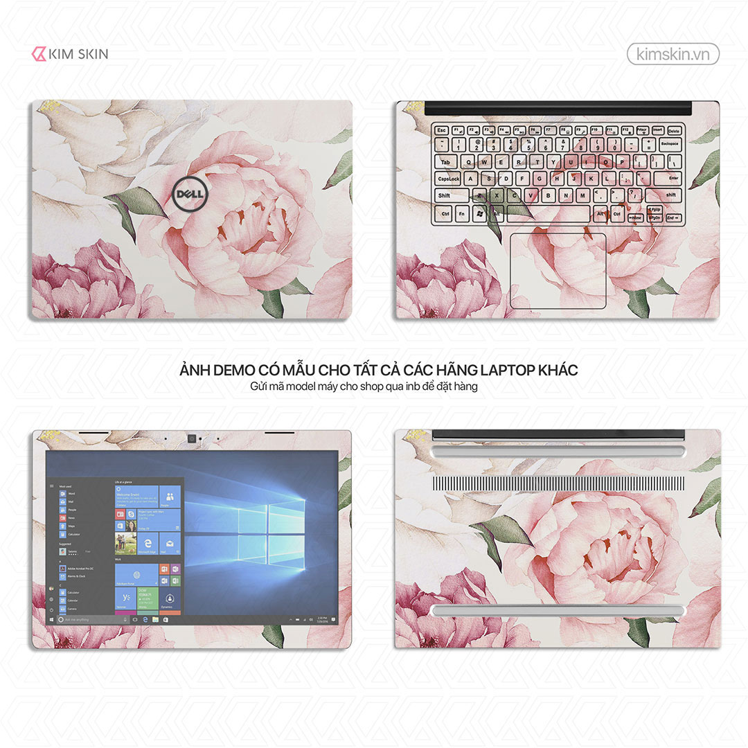 Hlh 023 Skin Laptop hoa lá Hlh 023