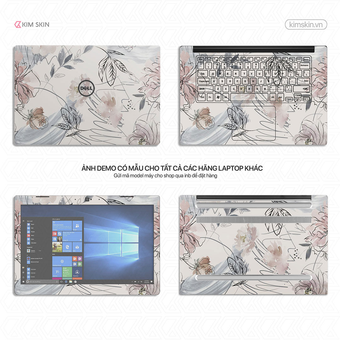 Hlh 029 Miếng dán Laptop hoa lá Hlh 029