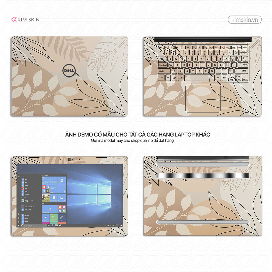 Hlh 031 Miếng dán Laptop hoa lá Hlh 031