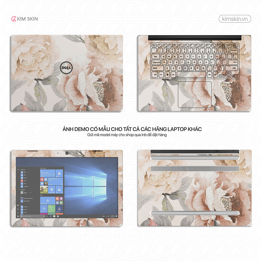Hlh 037 Miếng dán Laptop hoa lá Hlh 037
