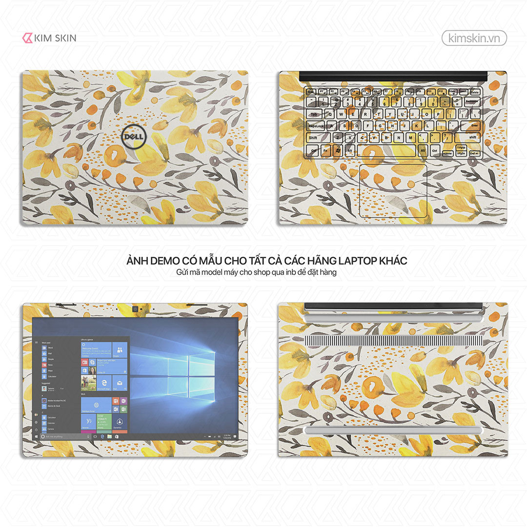 Hlh 039 Miếng dán Laptop hoa lá Hlh 039