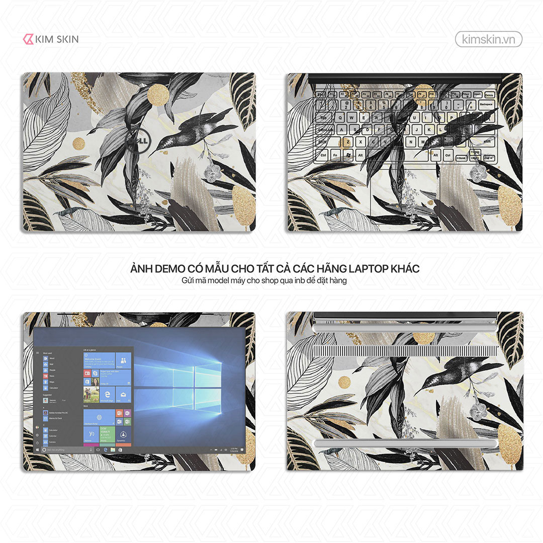 Hlh 041 Skin Laptop hoa lá Hlh 041
