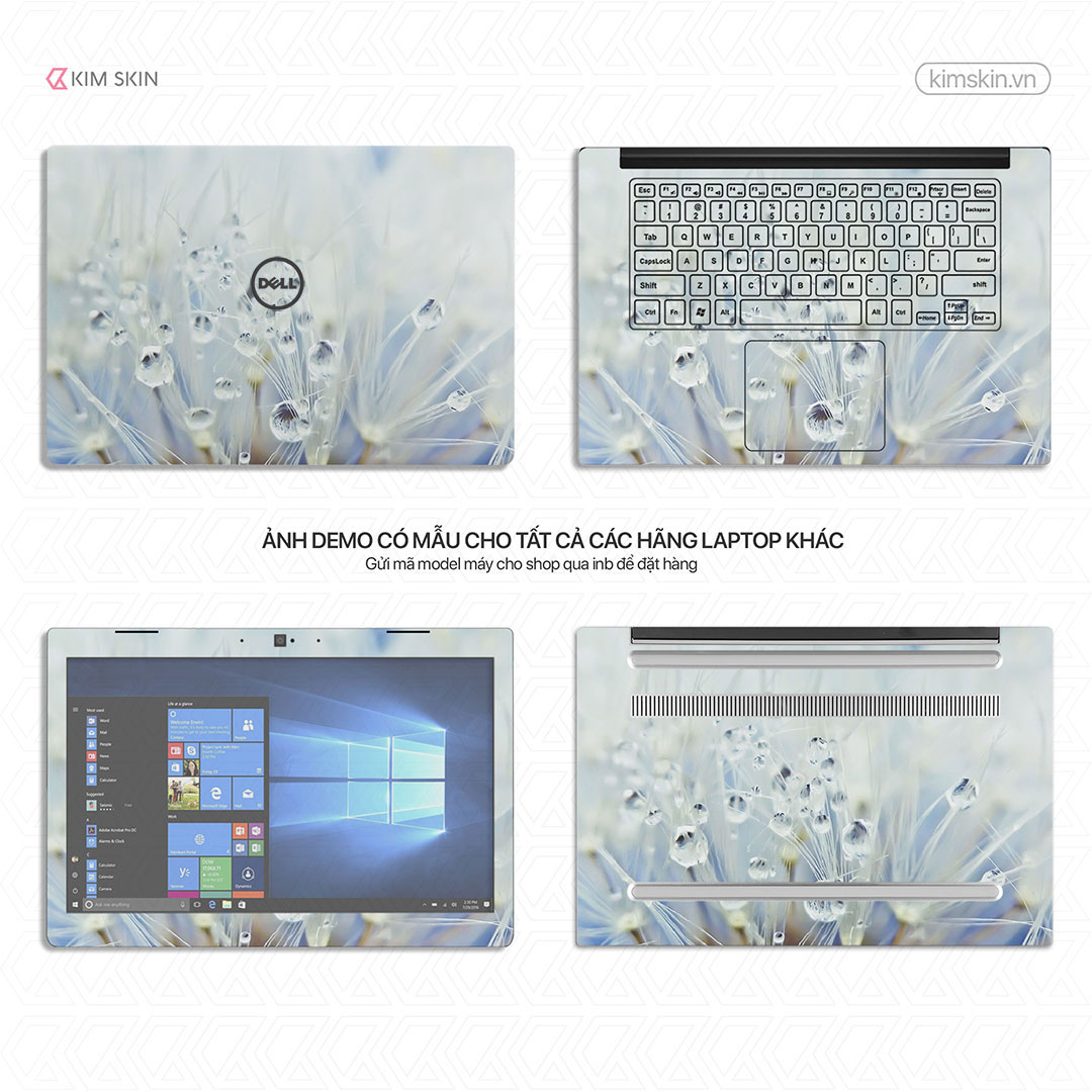Hlh 046 Dán decal Laptop hoa lá Hlh 046