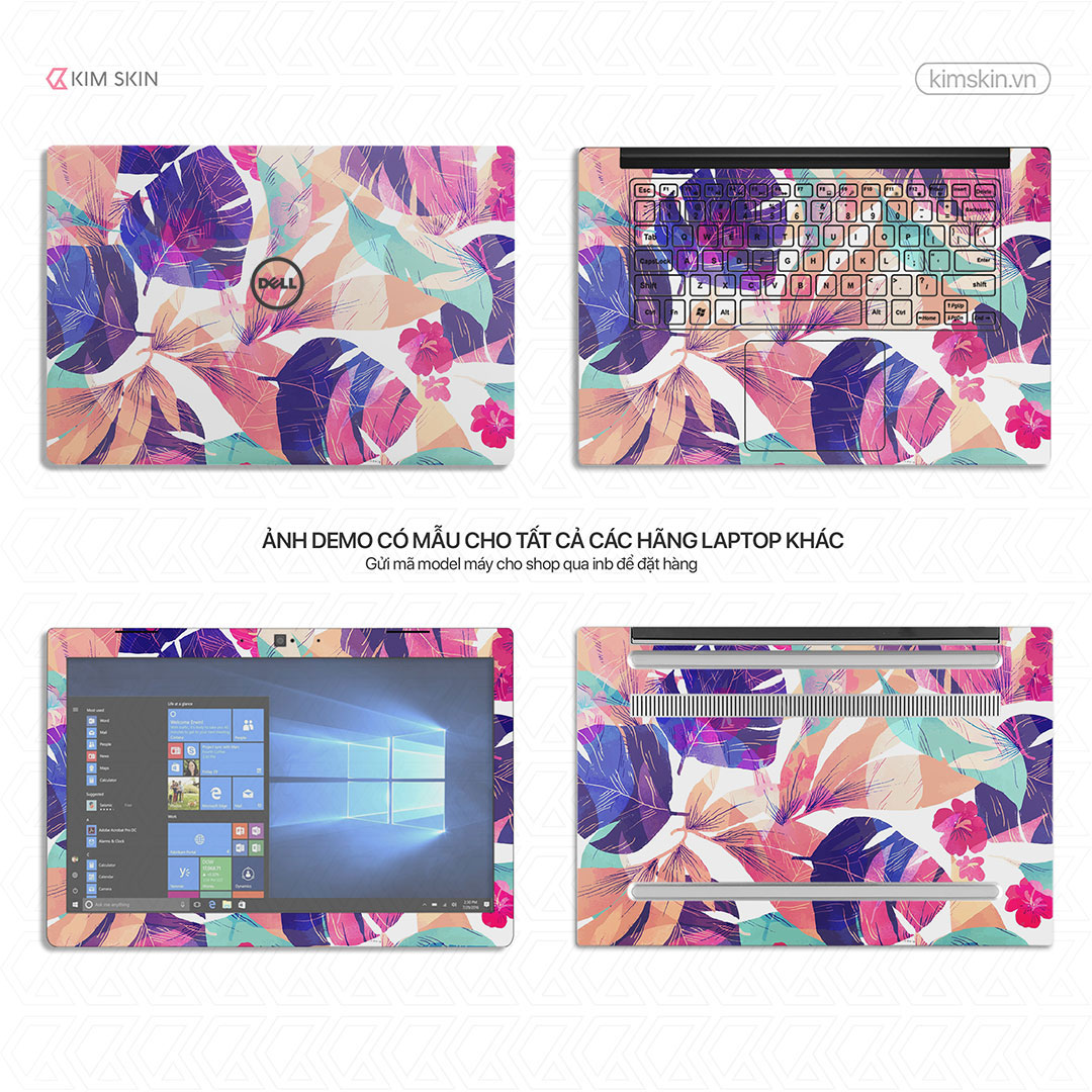 Hlh 051 Miếng dán Laptop hoa lá Hlh 051